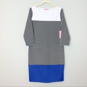 Sz 4 Isaac Mizrahi Womens Shift Dress striped
